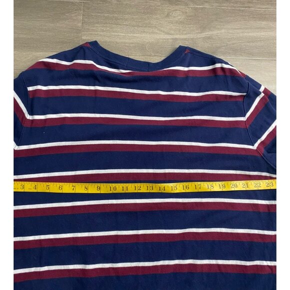 Polo Ralph Lauren Navy Striped Cotton Preppy Camo Bear Sweater Sweatshirt Sz L - Picture 2 of 8